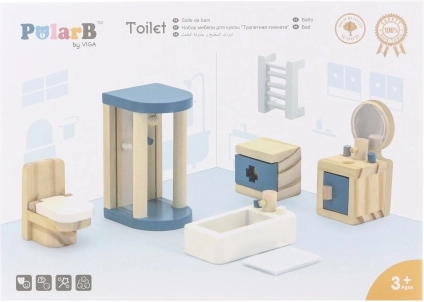 Viga PolarB drveni set namještaja za kućicu – kupaonica