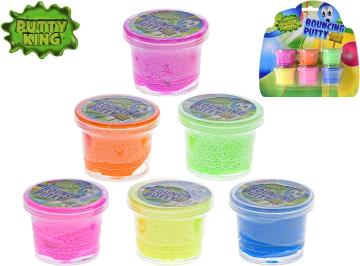 Putty King skakajuća plastelin masa – set 6 boja