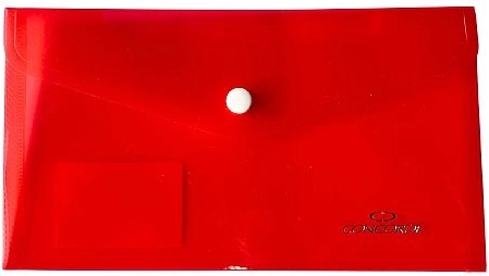 Kancelarske mape s drukom DL prozirne crvene CONCORDE