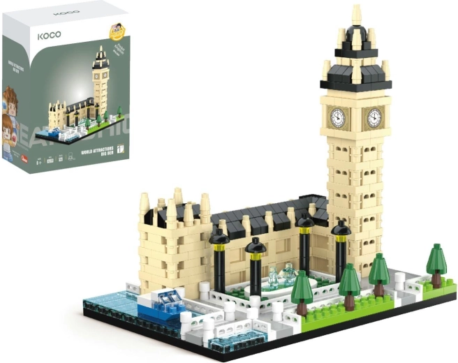 KOCO mini građevinski set Big Ben, 523 dijela i 2 figurice