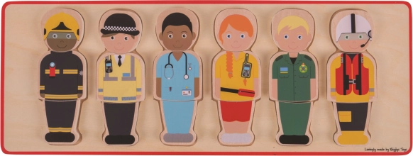 Drvene umetaljke slagalica Spasilački tim