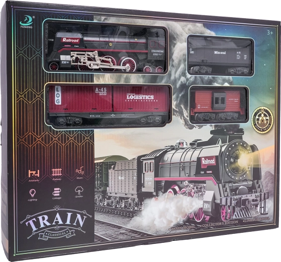 Retro vlakić sa svjetlima, zvukovima i dimom 138 cm