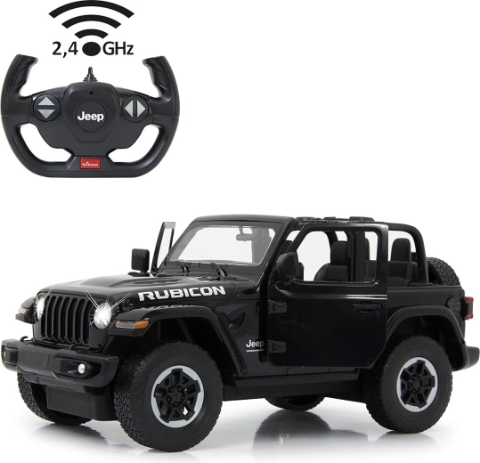 Jamara Jeep Wrangler JL RC car 1:14 black 2.4 GHz with opening doors