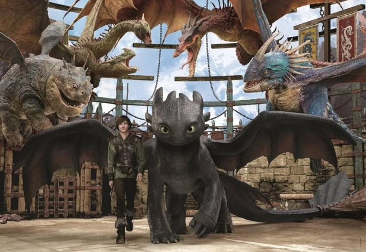 Clementoni puzzle Kako izdresirati zmaja – Tim, 104 dijela