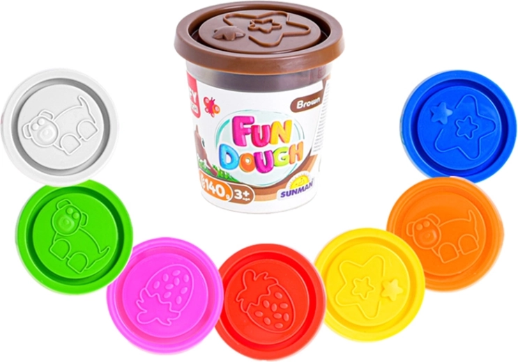 Modelirajuća masa u čašici 140 g – set od 8 boja