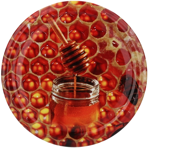 Set poklopaca za konzerviranje 82 mm s motivom meda i pčela, 10 kom