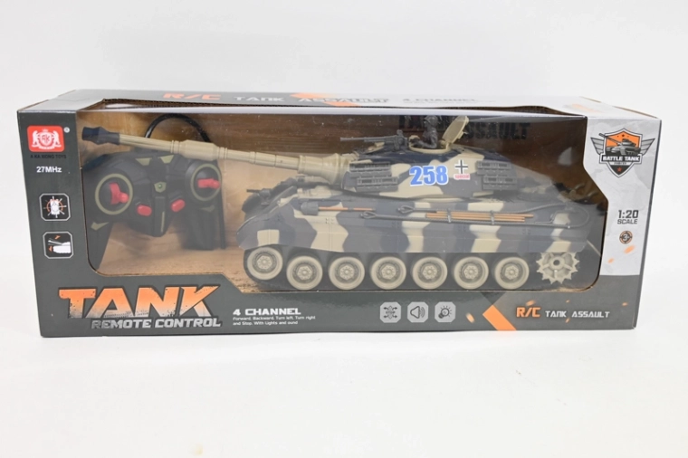 Remote-Controlled Tank Tank Assault 1:20 with Light and Sound Effects