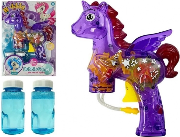 Ljubičasti jednorog pištolj za sapunicu