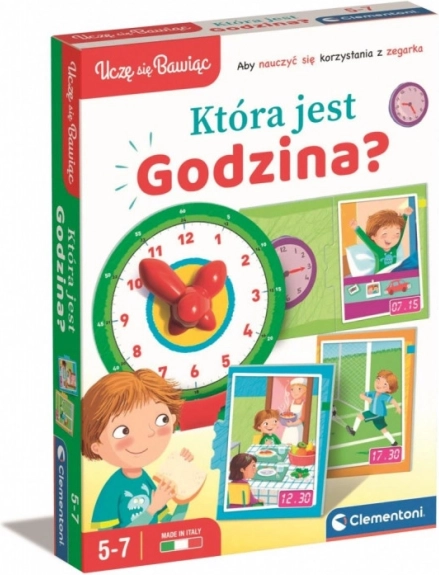 Edukativna igra puzzle: koliko je sati? učenje s satom CLEMENTONI