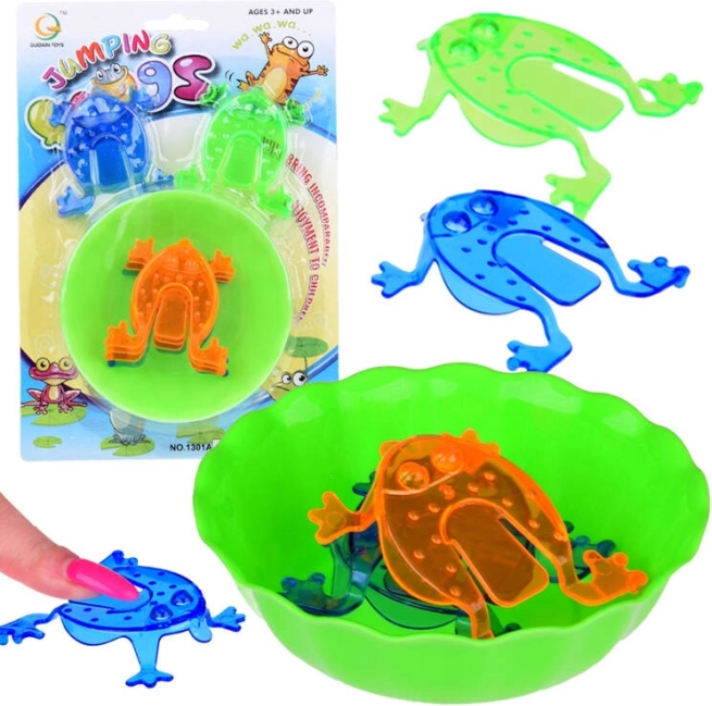 Igra vještine skačuće žabice s posudom