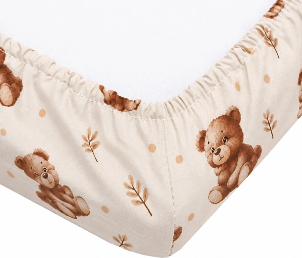 Pamučna plahta za dječji krevetić New Baby Sweet baby bears 120 × 60 cm