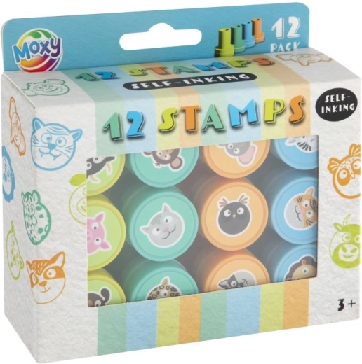 Moxy samoljepljivi žigovi životinje, set 12 kom