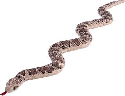 Decorative snake with zigzag pattern, brown, 100 cm