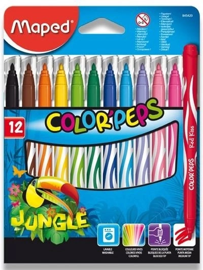 Flomasteri Maped Color'Peps Jungle 12 kom