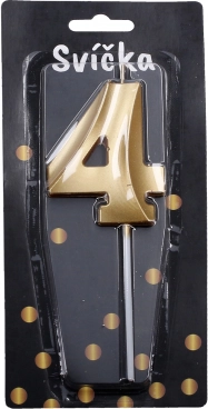 Zlatna party svijeća broj 4