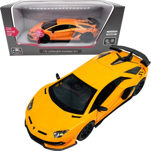 Metalni model 1:32 Lamborghini Aventador SVJ – narančasti