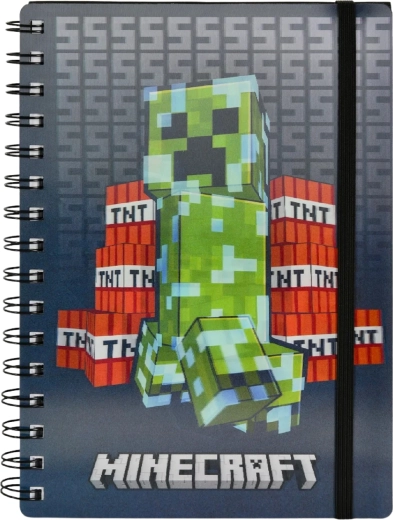 Minecraft Creeper 3D Spiral Notebook A5 (80 sheets)