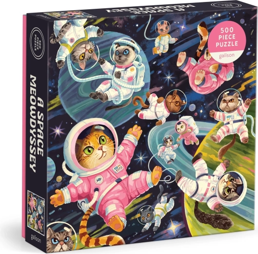 Kvadratne puzzle Svemirska mačja odiseja 500 dijelova GALISON