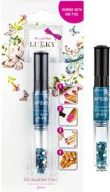 Lak za nokte i svjetloplave šljokice Lukky