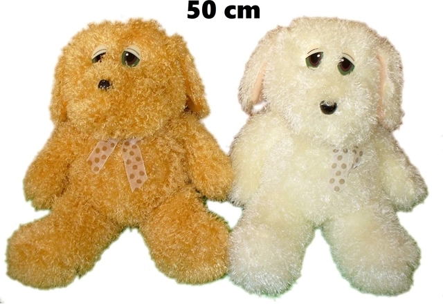 Veliki plišani pas s mašnom 55 cm