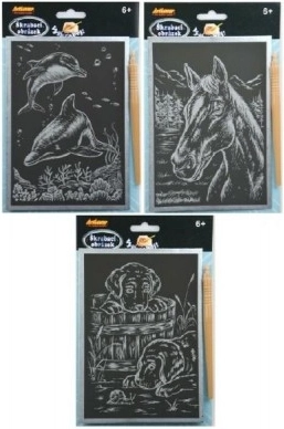 Srebrne strugalice A5, miks motiva - 1 komad