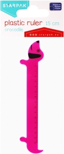 Ružičasto ravnalo psić 15 cm STARPAK - 1 komad