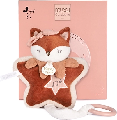 Doudou poklon set plišana lisica Mina s glazbenim mehanizmom 16 cm