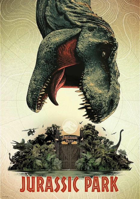 Puzzle TREFL Premium Plus JURASSIC PARK – filmski plakat, 1000 dijelova