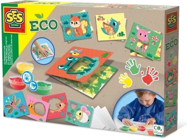 SES Creative eko slikanje prstima sa šablonama životinja