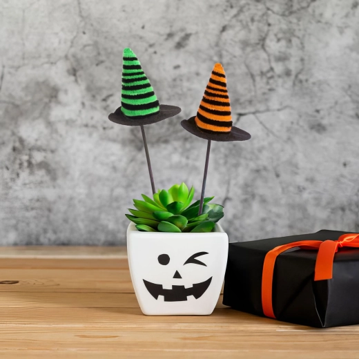 Halloween Flowerpot Decoration – Witch Hats, Set of 3