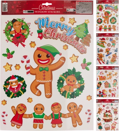 Svjetlucava ukrasna dekoracija za prozore od polipropilena, mješavina motiva