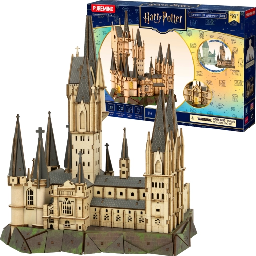 Puremind Harry Potter drvena 3D slagalica – Astronomski toranj Hogwartsa (DIY)
