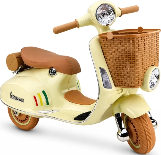 Dječji električni skuter Vespa bež boje