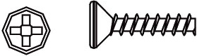 JAMARA countersunk self-tapping screw with Phillips drive 2 × 8 mm - 1 piece