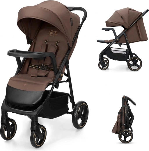 Kinderkraft TRIG 3 stroller with child tray velvet mocca