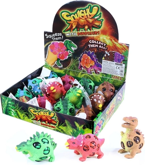 Antistresna dinosaurov lopta s otvorima