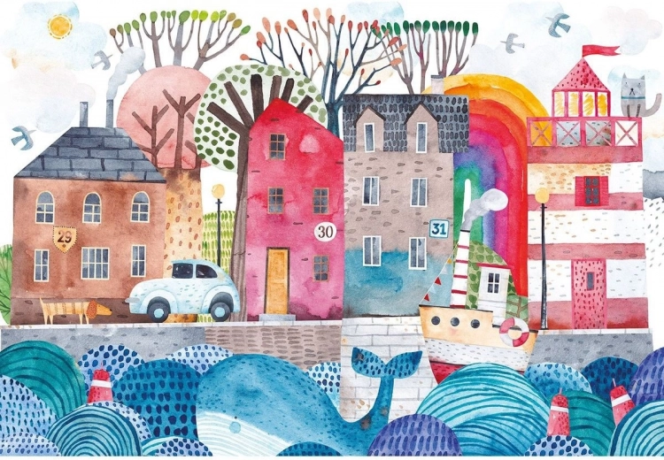 Slagalica Puzzle Luka 250 dijelova s Naljepnicama