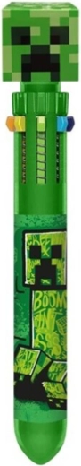 Ten-color Minecraft Creeper pen with 3D topper - 1 piece