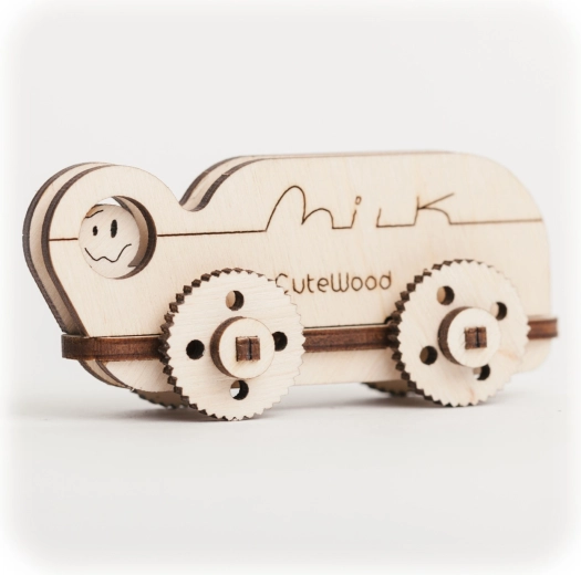 CuteWood drvena 3D slagalica kamion s mlijekom