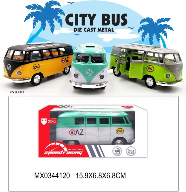 Mini metalni autobus s otvarajućim vratima i pogonom na navijanje unatrag