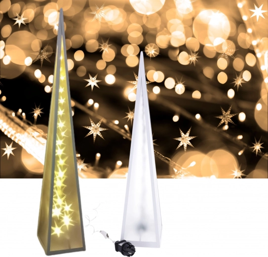 Piramida LED rotirajuće zvijezde 13×13×60 cm