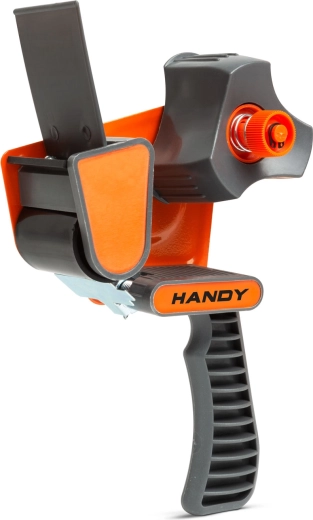 Handheld tape dispenser for adhesive tape up to 66 m × 50 mm