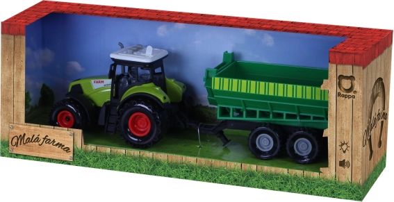 Plastični traktor sa zvukom i svjetlom s prikolicom – Moja mala farma