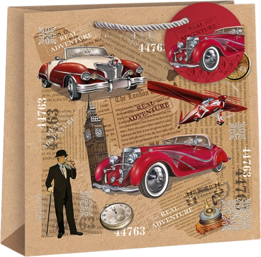 Argus poklon vrećica veteran crveni 24 × 24 × 11 cm - 1 komad