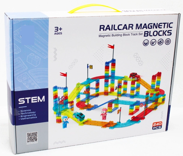 Magnetska trkaća staza 240 dijelova s električnim autićem