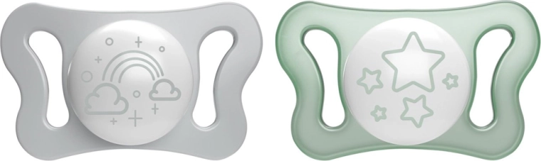 Chicco PhysioForma Micro Night Silicone Pacifier 0–2 months, 2 pcs