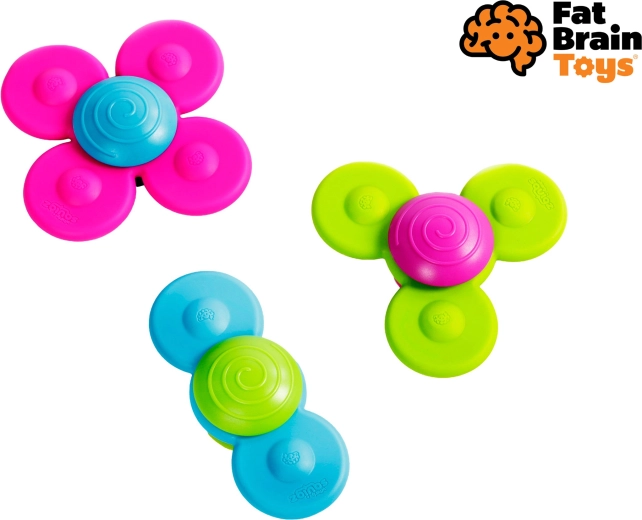 Fidget spinneri WHIRLY SQUIGZ – set 3 kom s vakuumskim prijanjkama