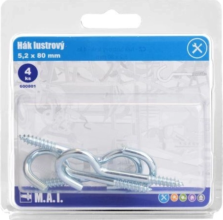 Luster kuka 80 × 5,2 mm sjajna (4 kom)