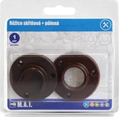 Rozete za ormar, puna i polurozeta – smeđa (1 par)