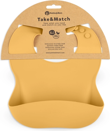 Silikonska portikla PETITE&MARS Take&Match intense ochre 6m+